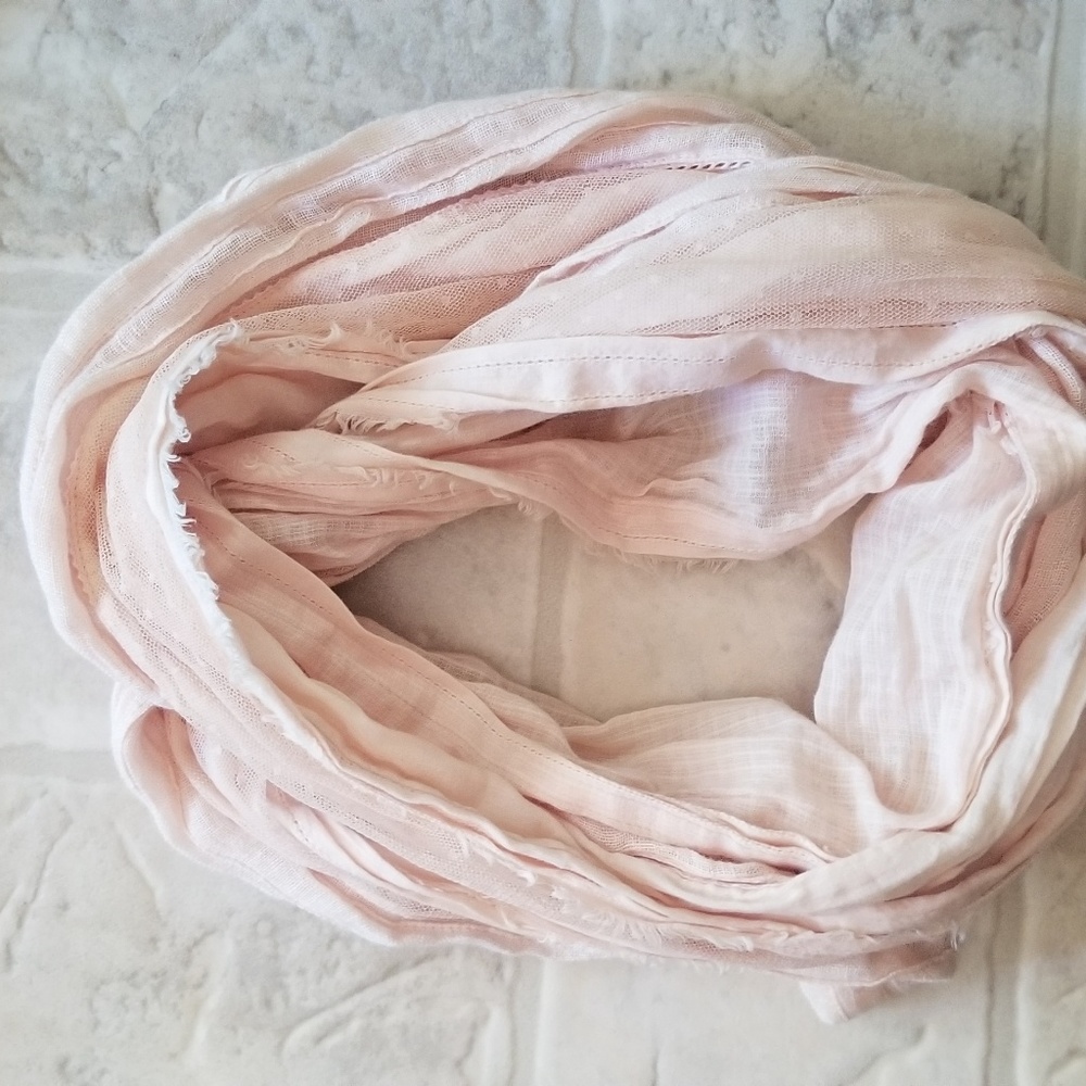 Blush pink lightweight scarf